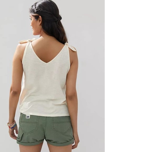 Anthropologie Embroidered V-Neck Tank - Picture 4 of 11